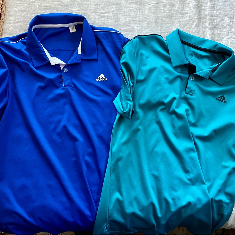 Adidas golf polos size small x2